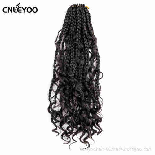 12 inch Grey Bohemian Box Braid Crochet Hair Short BOHO GoddessCrochet Box Braiding Hair Extension